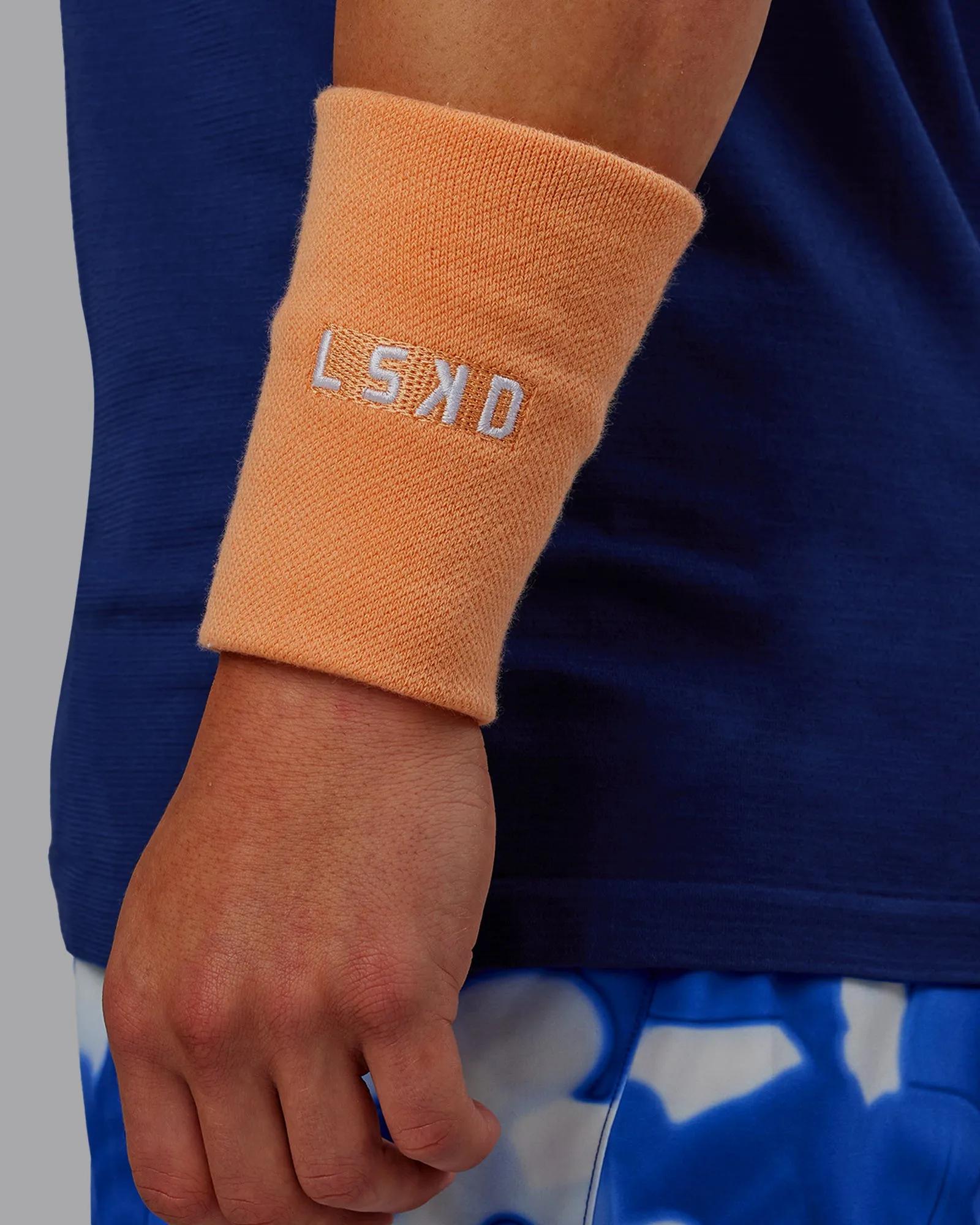 Tennis Wristband 5.5" - Cantaloupe-White sold by LSKD product image thumbnail 2