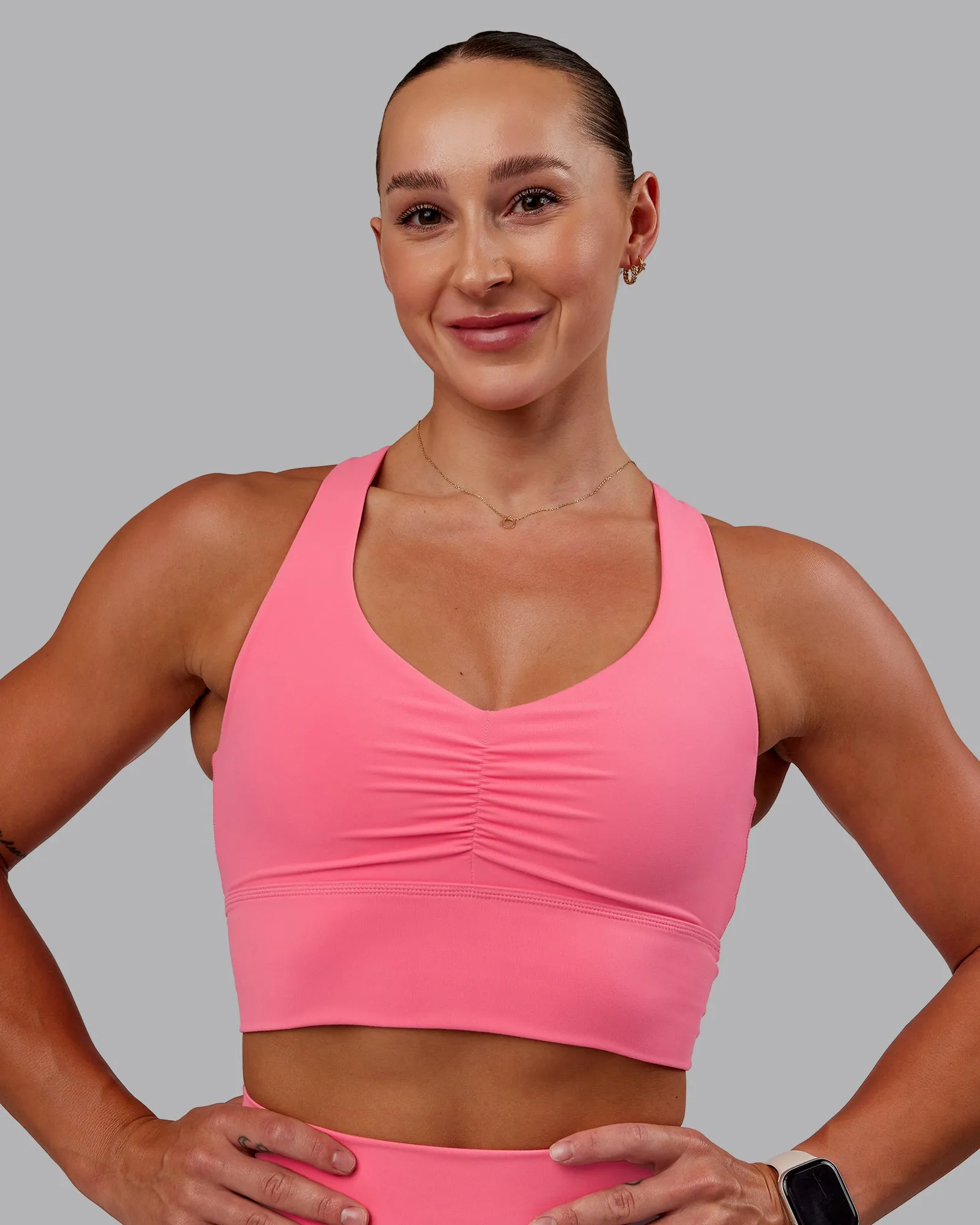 Evoke Longline Sports Bra - Pink Lemonade sold by LSKD product image thumbnail 3