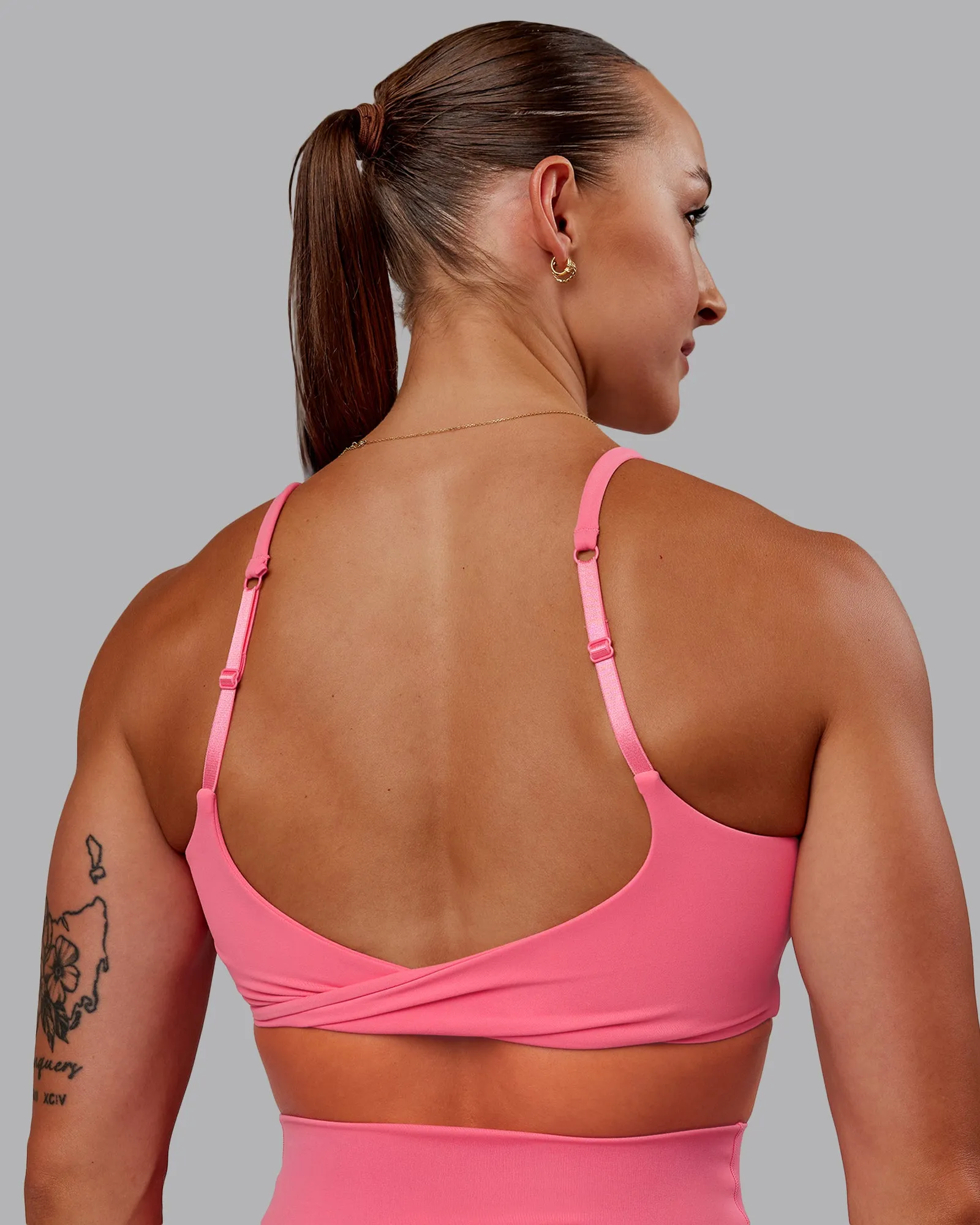Twist Sports Bra - Pink Lemonade sold by LSKD product image thumbnail 5