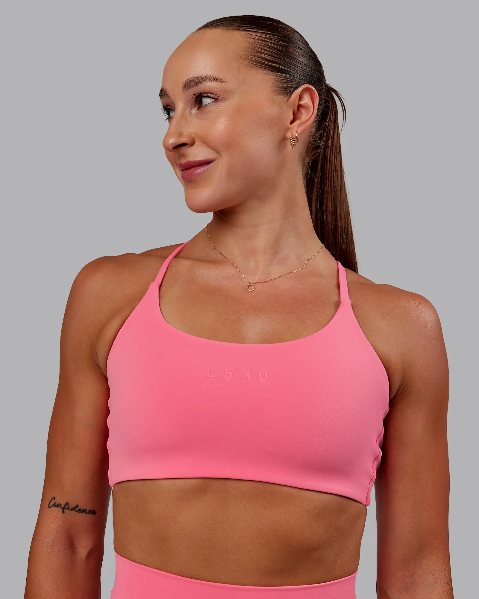 Twist Sports Bra - Pink Lemonade sold by LSKD product image thumbnail 4
