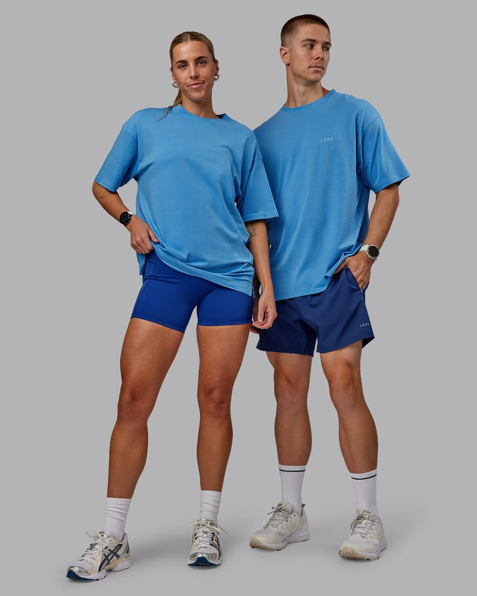 Unisex PimaFLX Tee Oversize - Azure Blue sold by LSKD