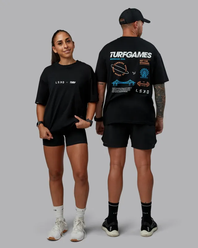 Turf Games - Brisbane 25 Tee FLXCotton Oversize - Black sold by LSKD