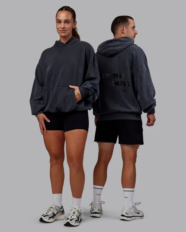 Set the Standard Washed Oversized Hoodie - Black-Black sold by LSKD