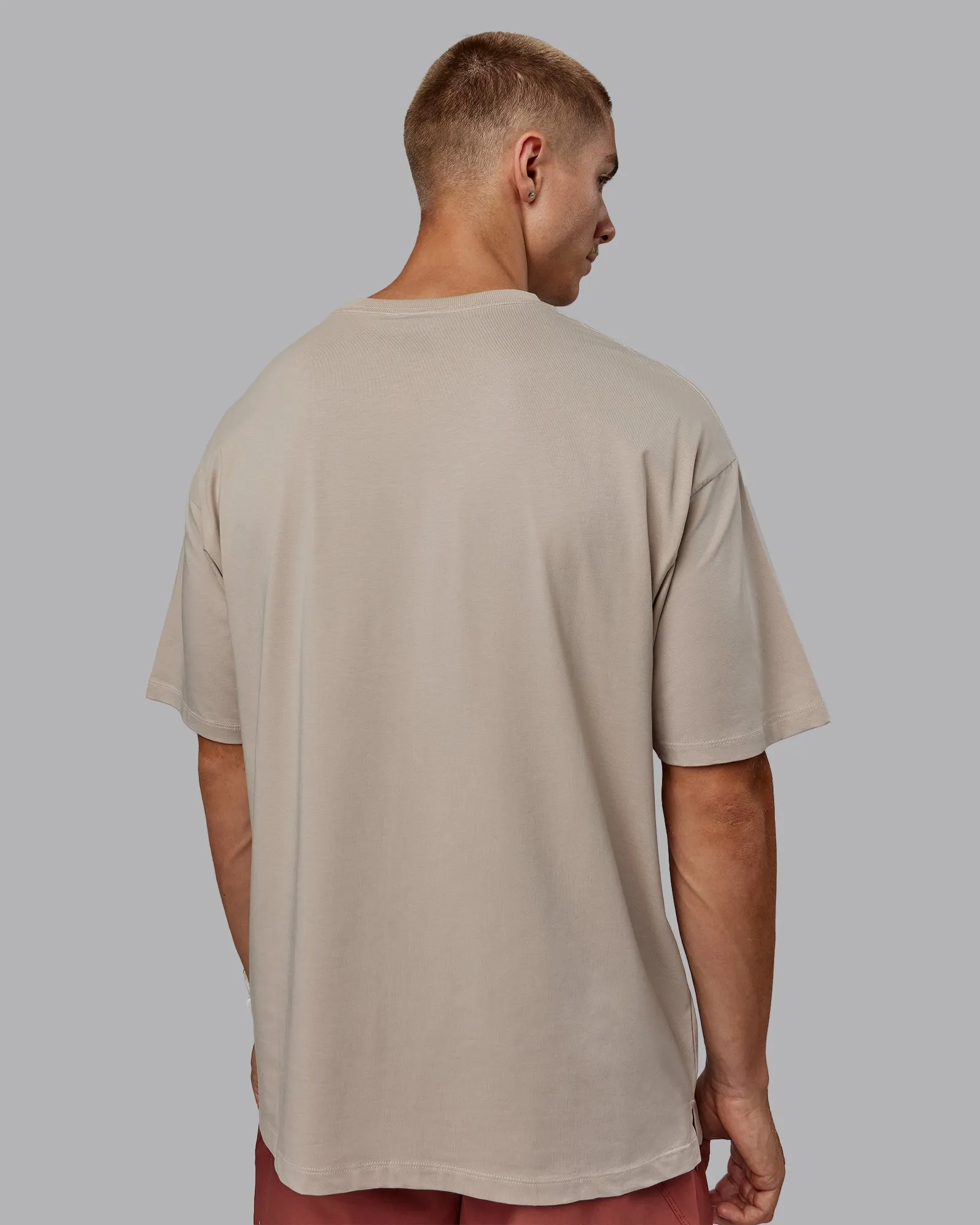 Unisex PimaFLX Tee Oversize - Shale Beige sold by LSKD product image thumbnail 4