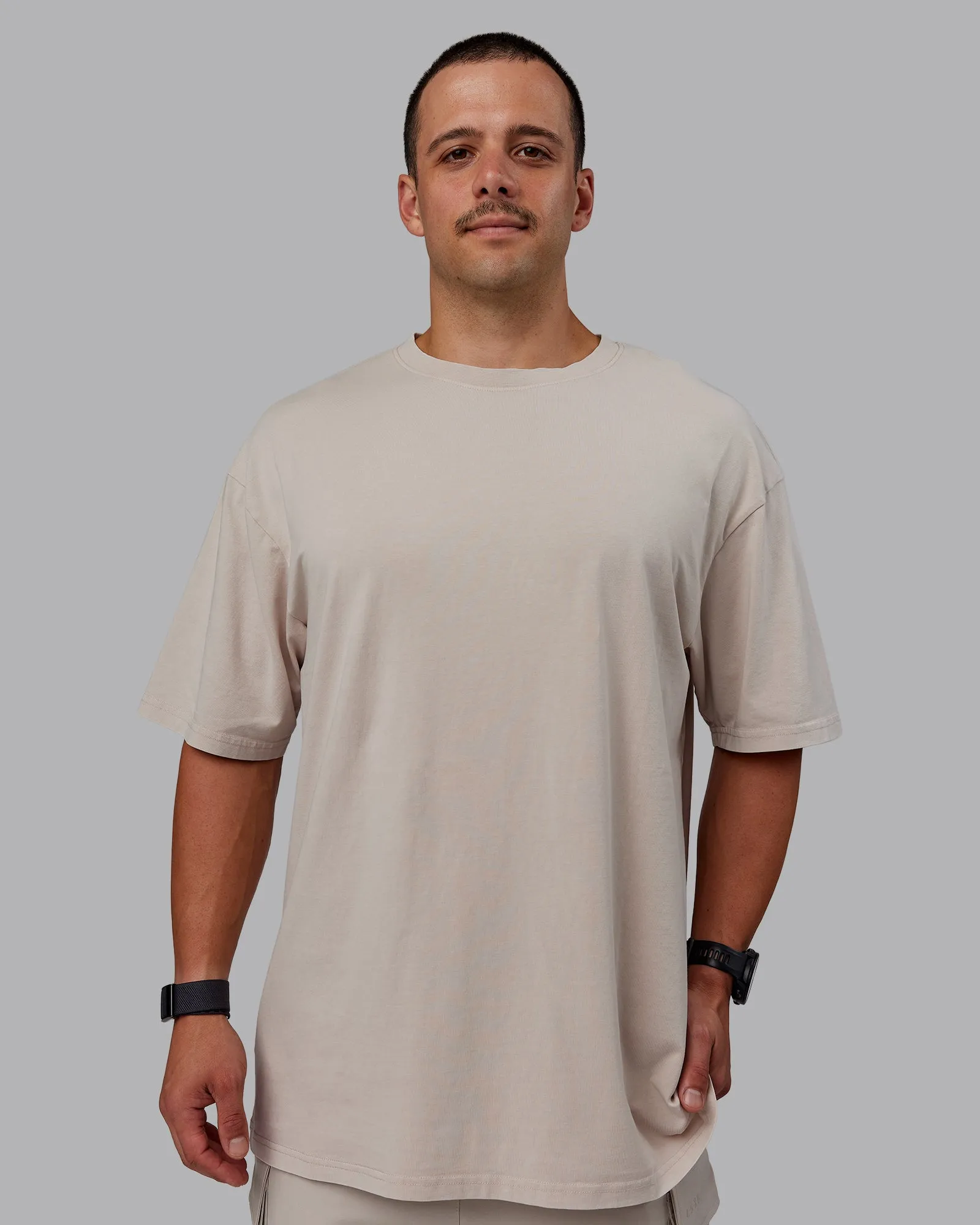 Set The Standard Washed FLXCotton Oversized Tee - Shale Beige sold by LSKD product image thumbnail 3