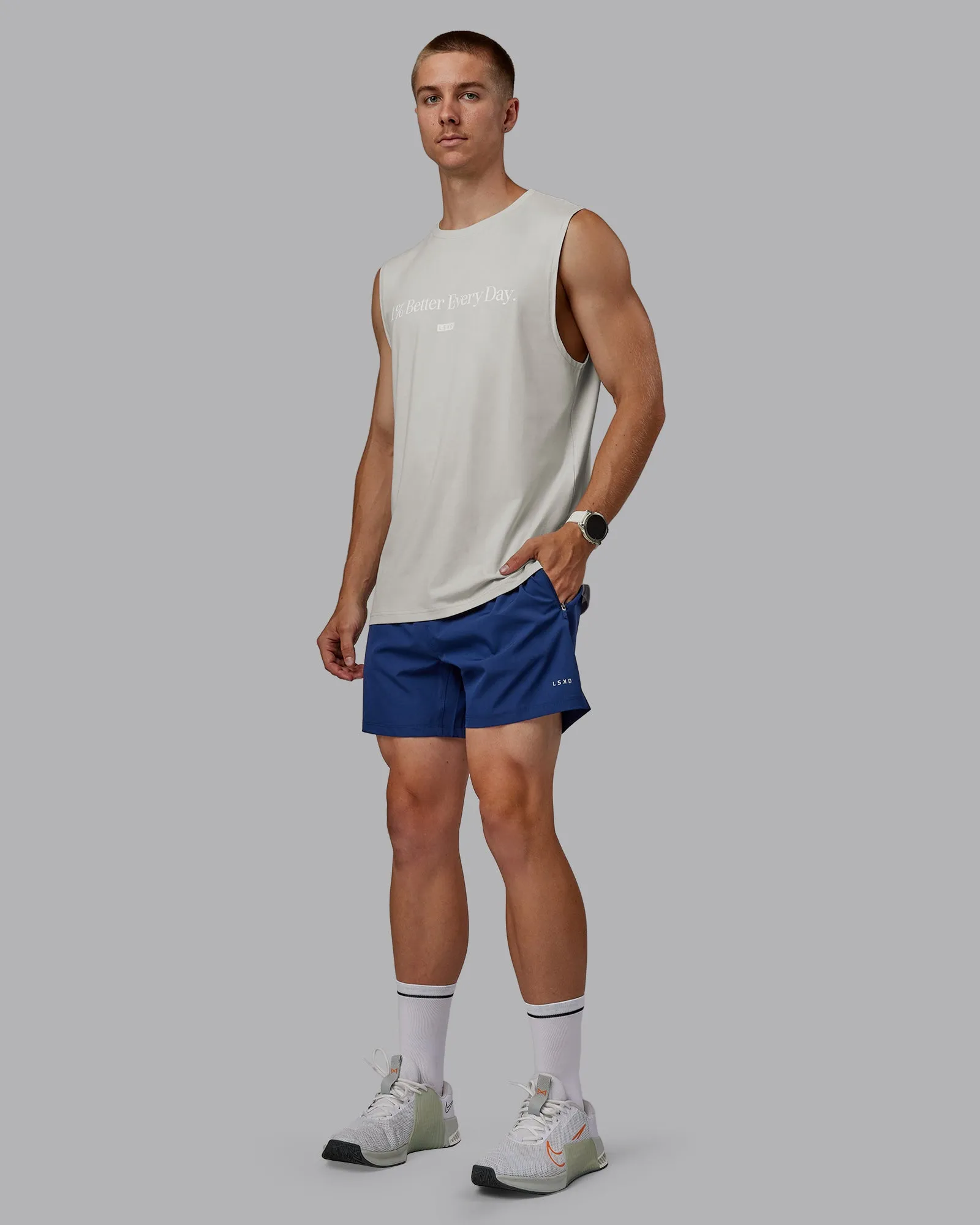 1% Better FLXCotton Training Fit Tank - Digital Mist/White sold by LSKD product image thumbnail 2