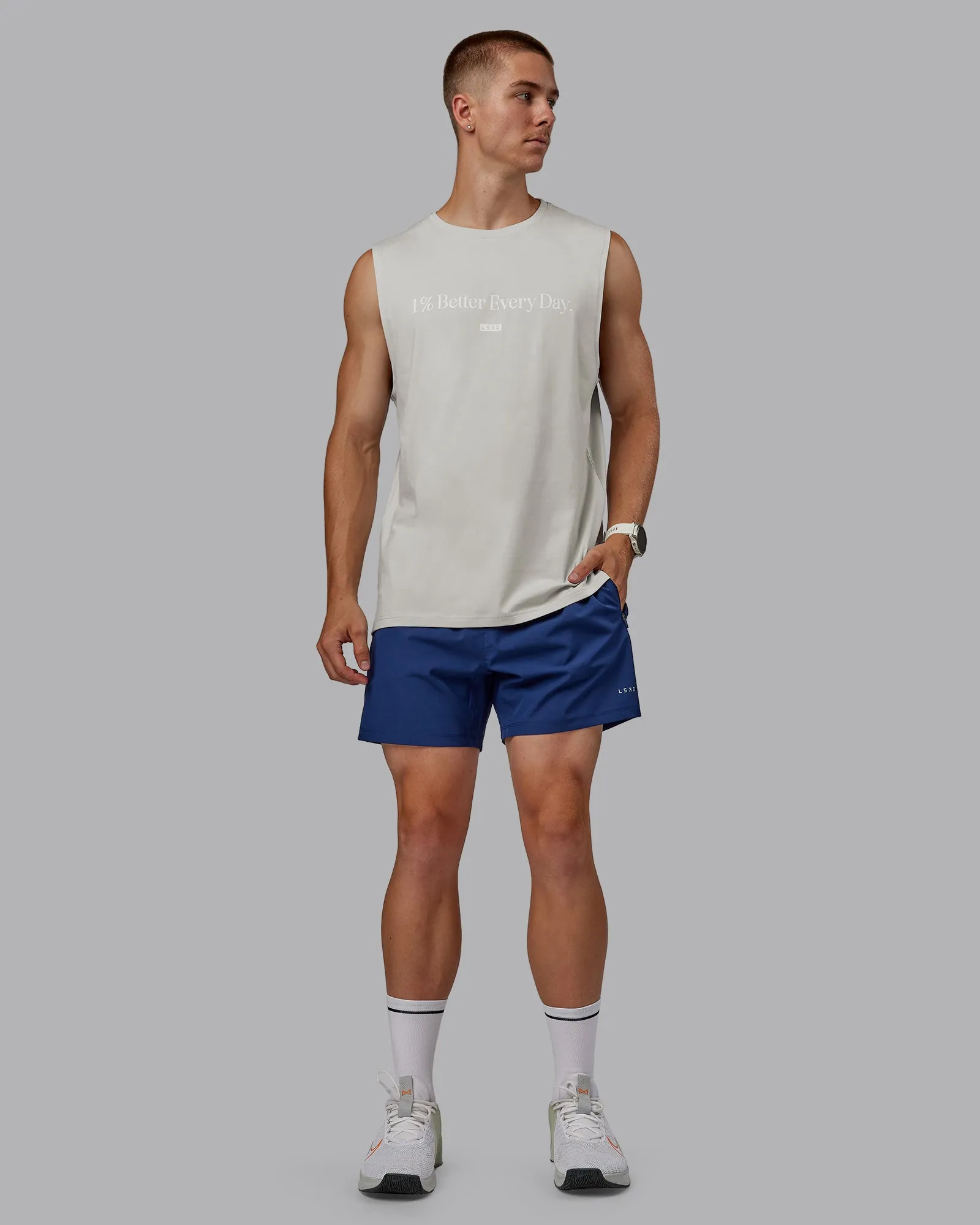 1% Better FLXCotton Training Fit Tank - Digital Mist/White sold by LSKD product image thumbnail 5