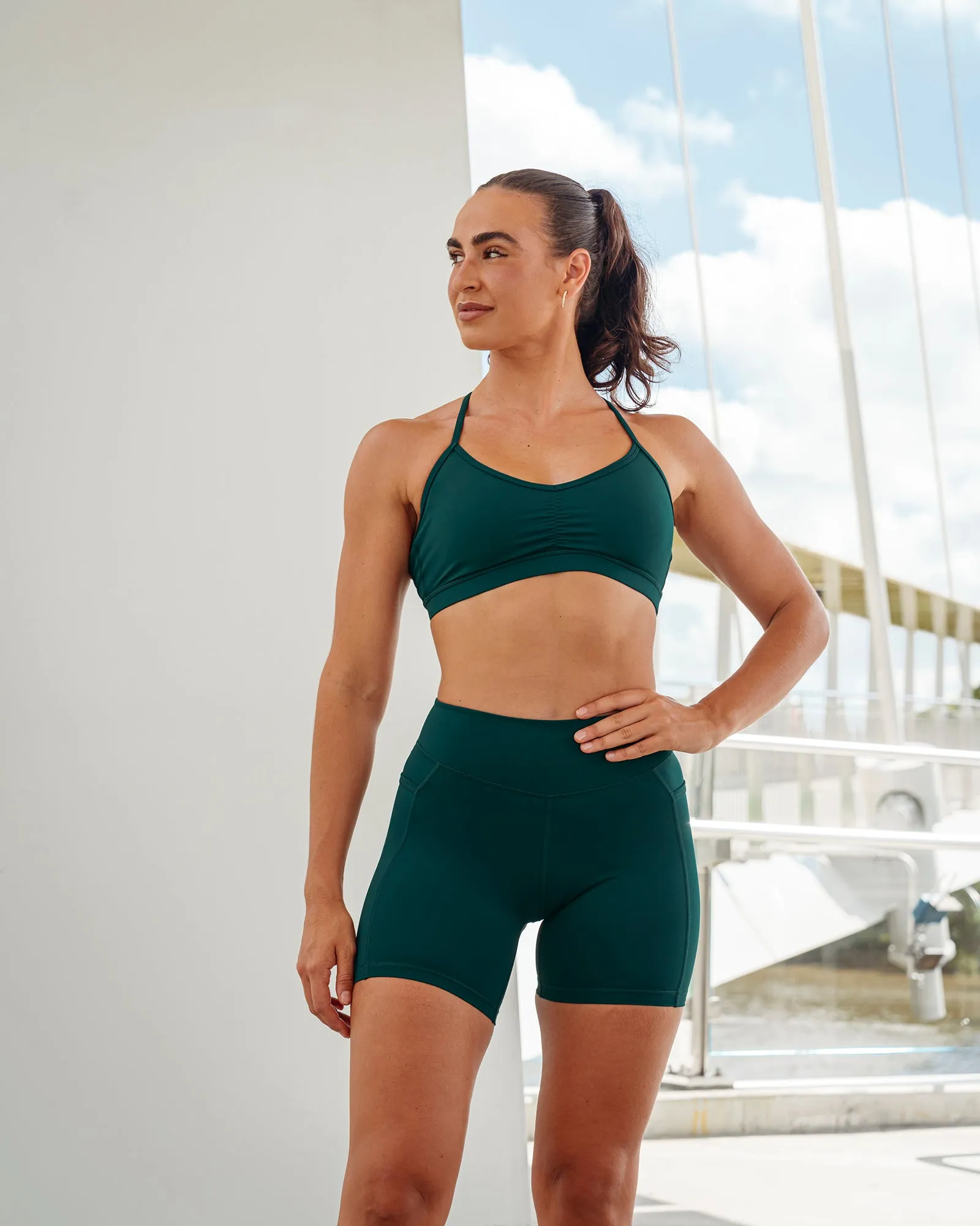 Clarity Sports Bra - Dark Moss sold by LSKD