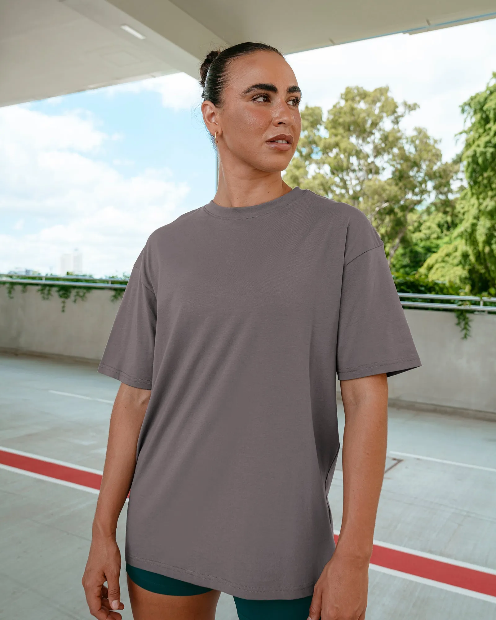 Variation FLXCotton Oversized Tee - Storm Front-Pale Banana sold by LSKD product image thumbnail 2