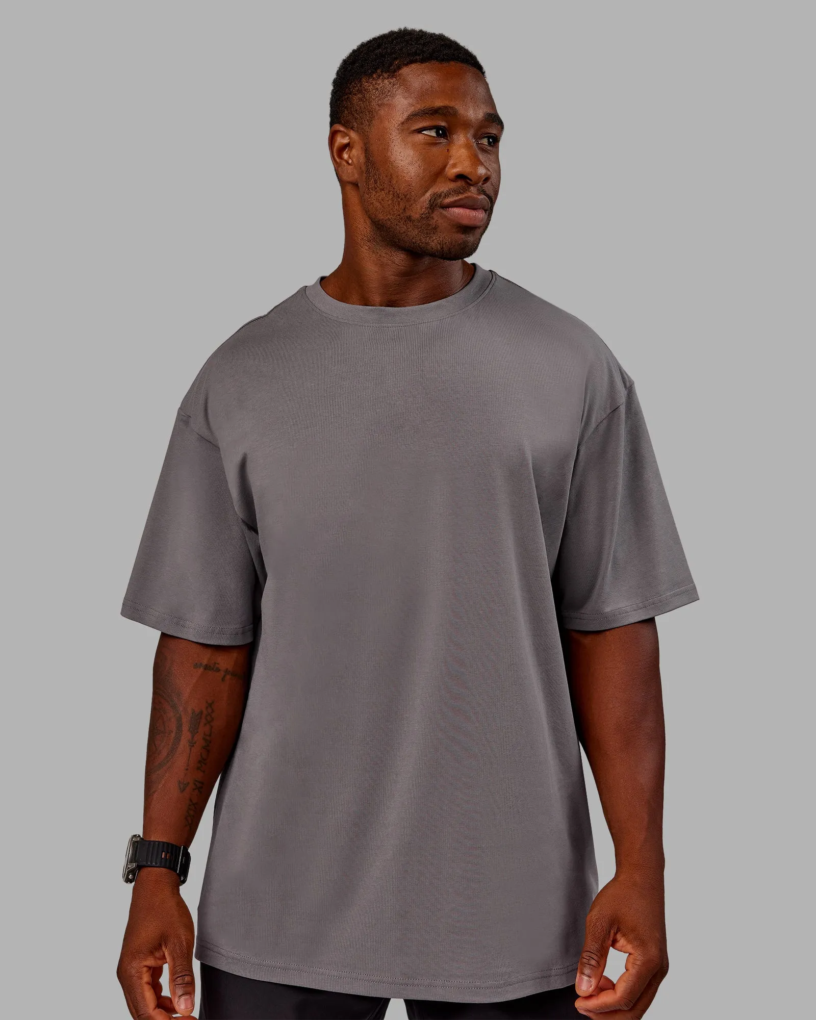 Variation FLXCotton Oversized Tee - Storm Front-Pale Banana sold by LSKD product image thumbnail 3