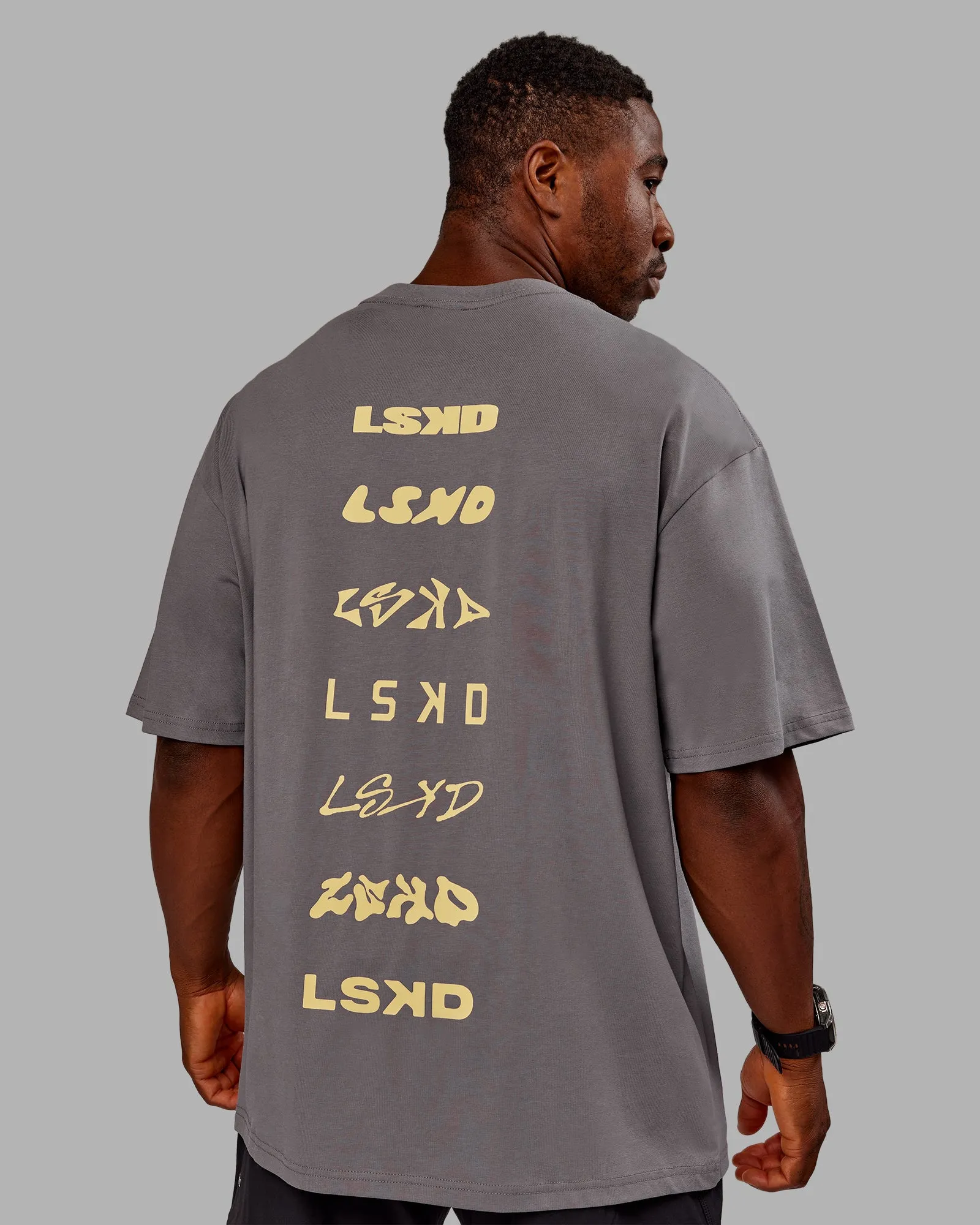 Variation FLXCotton Oversized Tee - Storm Front-Pale Banana sold by LSKD product image thumbnail 4