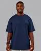 Variation FLXCotton Oversized Tee - Future Navy-Light Navy sold by LSKD