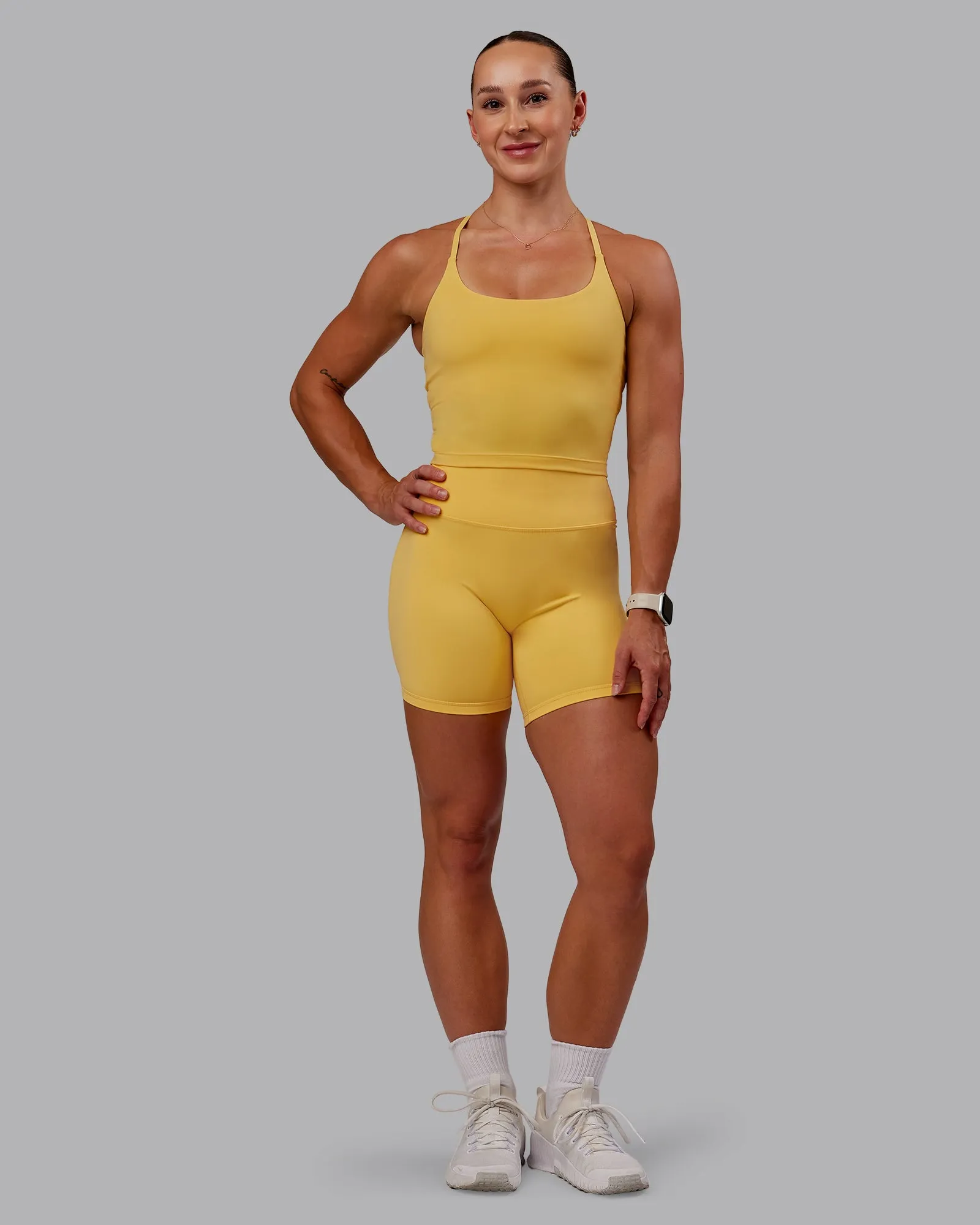 Twist Tank With Shelf Bra - Banana Cream sold by LSKD product image thumbnail 5