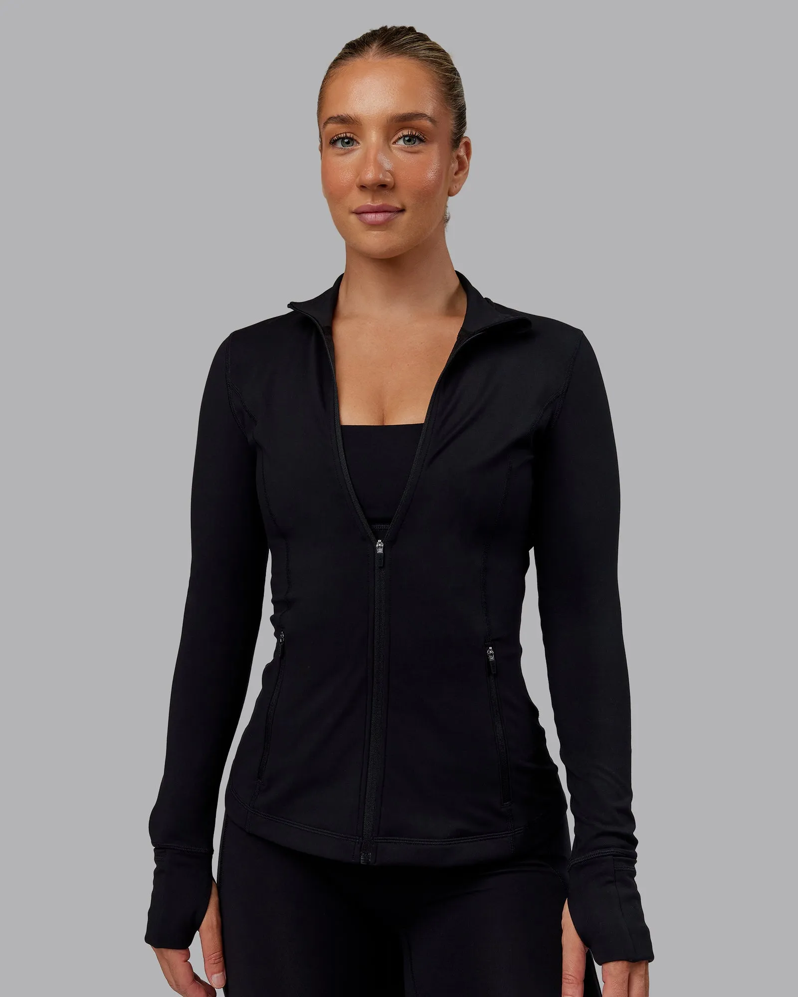 Stride Zip Through Jacket - Black sold by LSKD