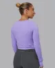 Staple Long Sleeve Cropped Tee - Violet Ray sold by LSKD