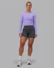 Staple Long Sleeve Cropped Tee - Violet Ray sold by LSKD