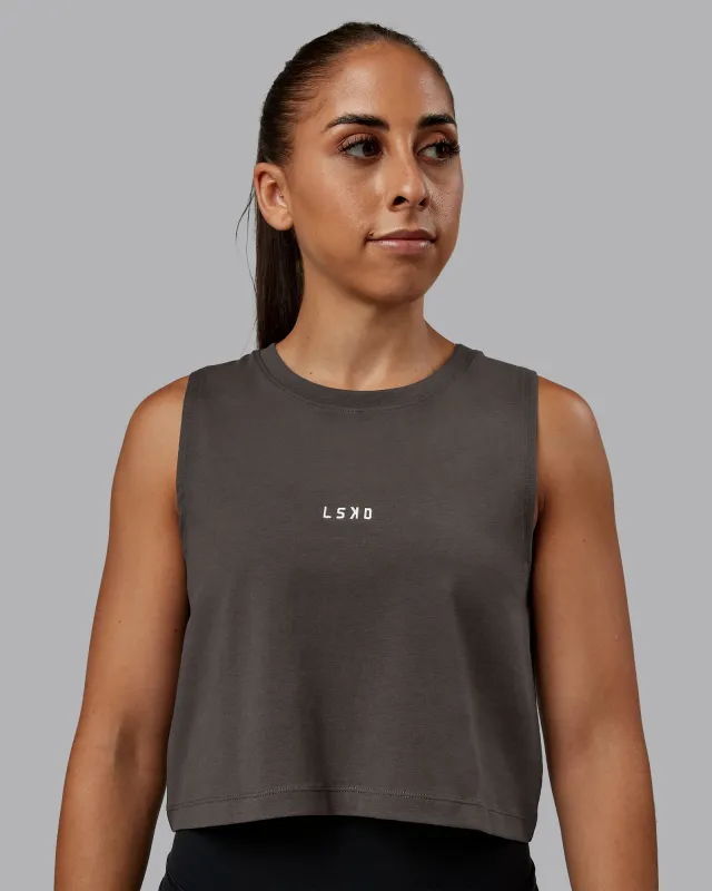 Go-To FLXCotton Tank - Dark Storm-White sold by LSKD