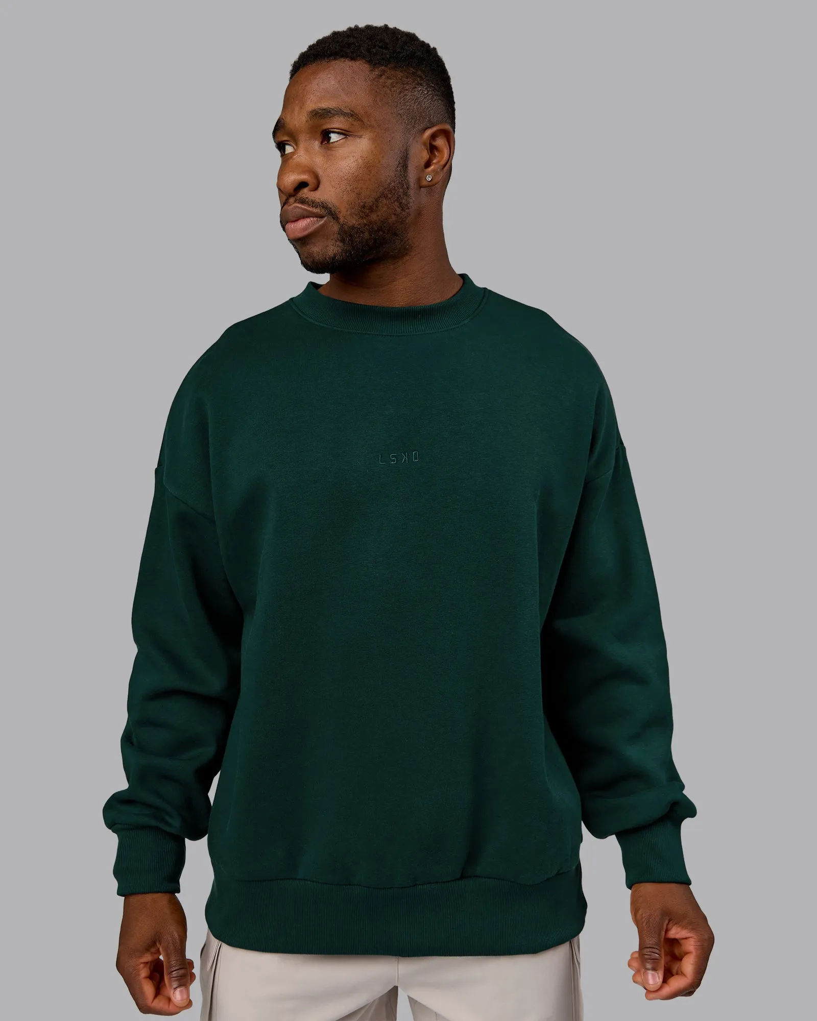 MVP Oversized Sweater - Dark Moss sold by LSKD product image thumbnail 2