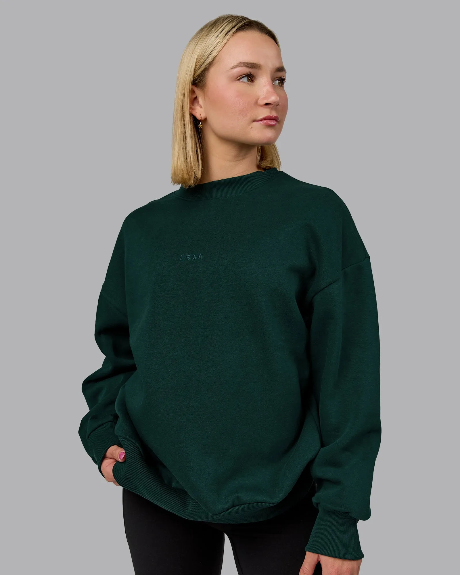 MVP Oversized Sweater - Dark Moss sold by LSKD product image thumbnail 3