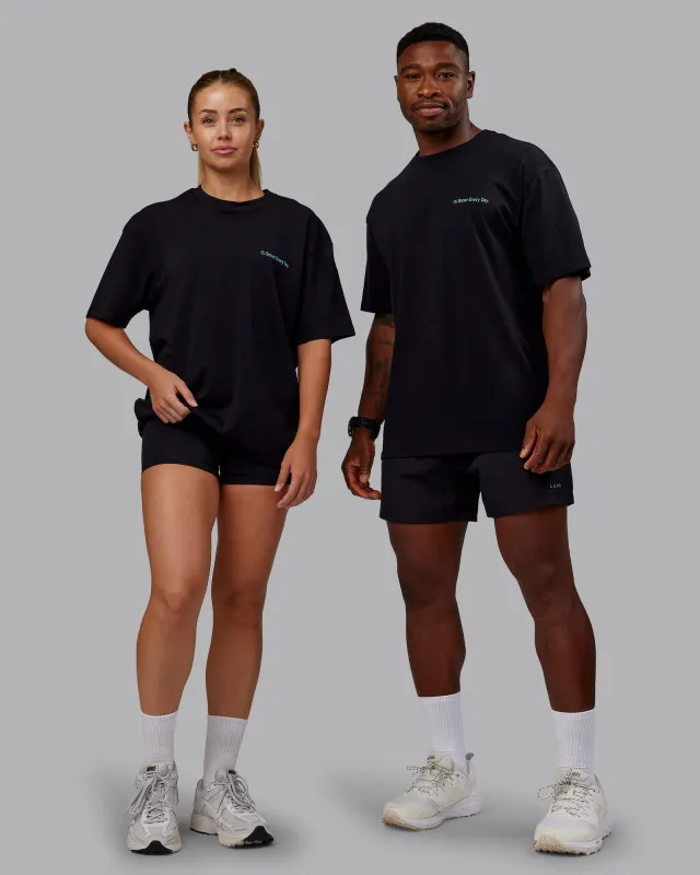 Better Every Day FLXCotton Tee Oversize - Black-Blue Atoll sold by LSKD