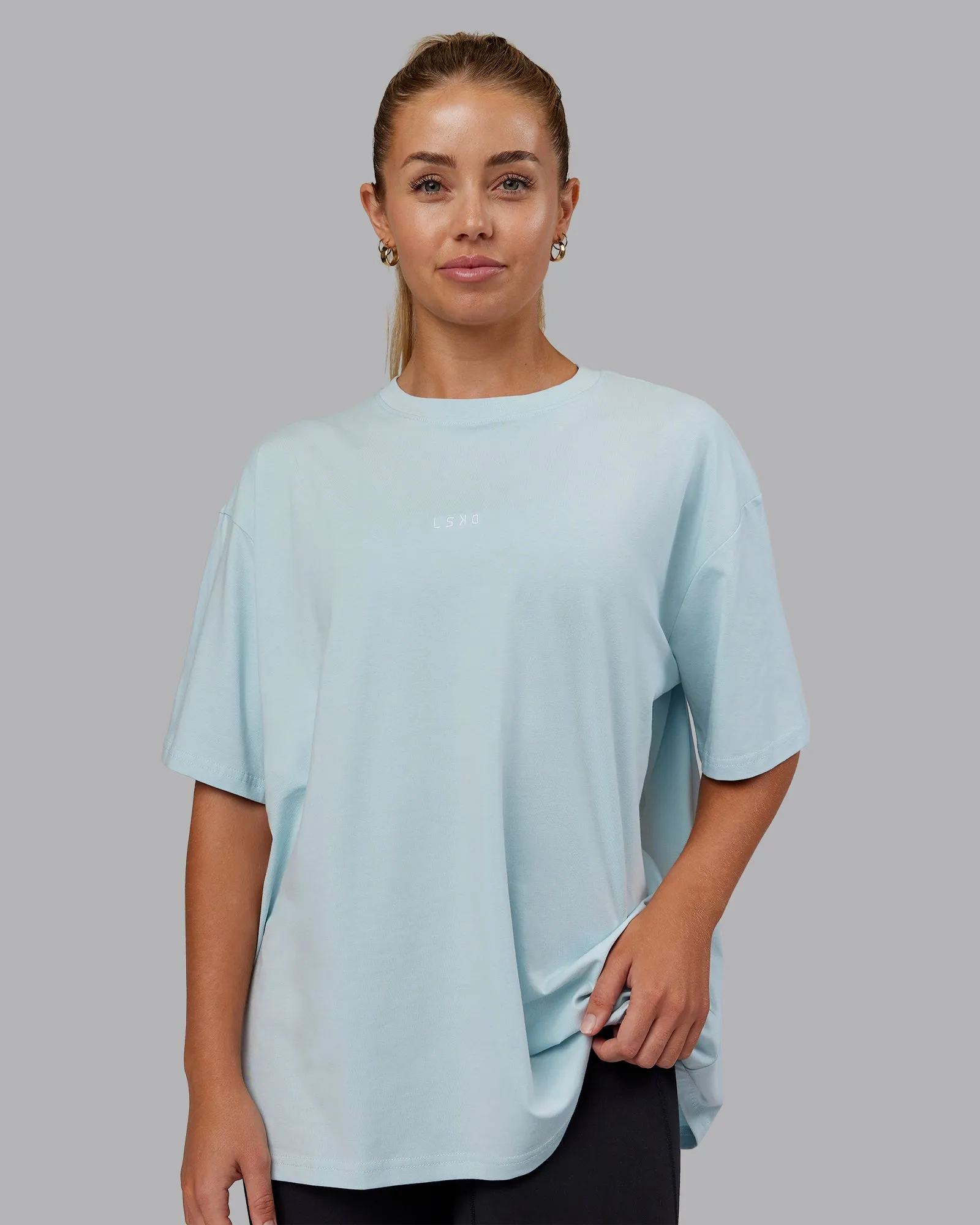 Go-To FLXCotton Oversized Tee - Skyride-White sold by LSKD