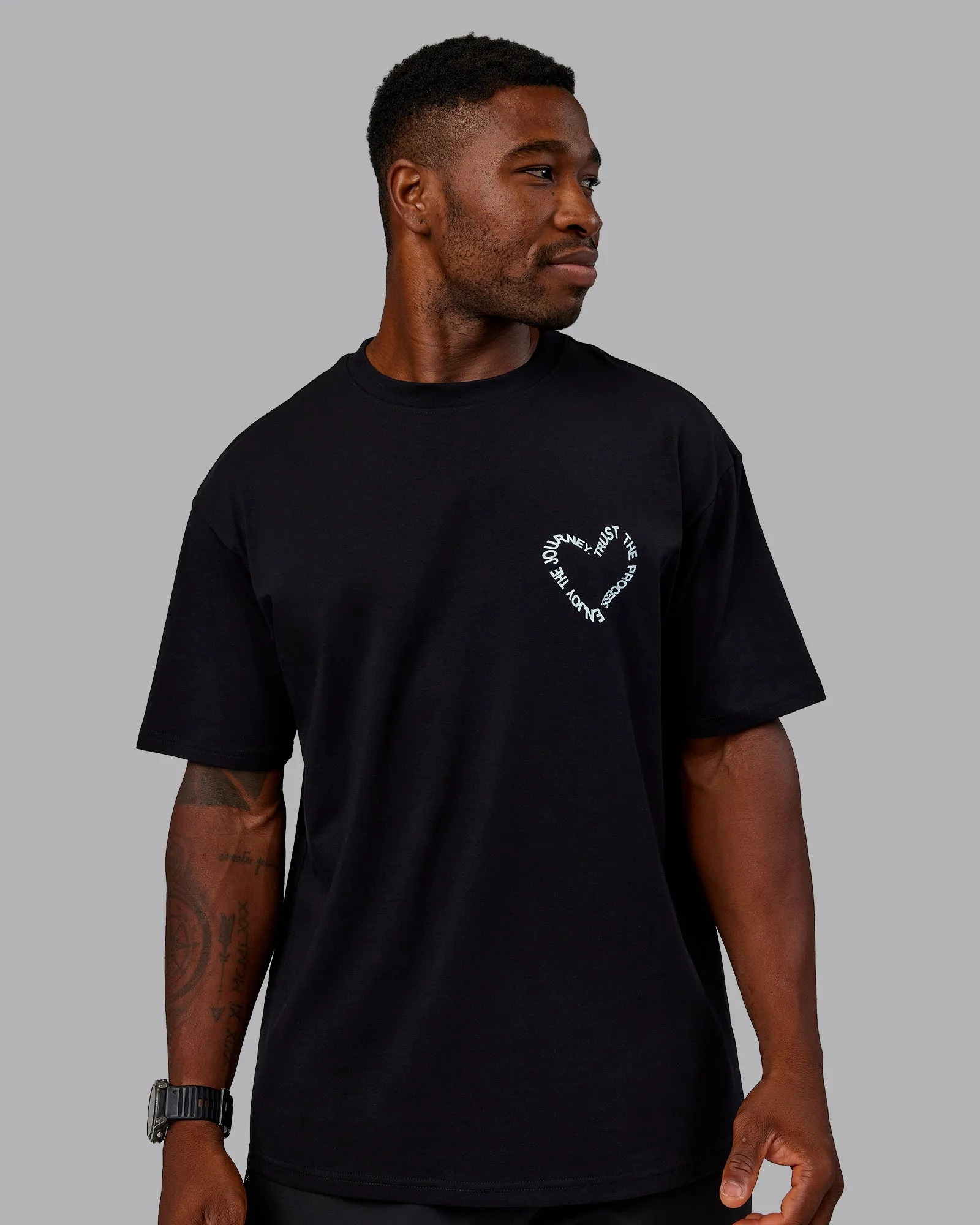 Love The Process FLXCotton Oversize Tee - Black-Skyride sold by LSKD product image thumbnail 3