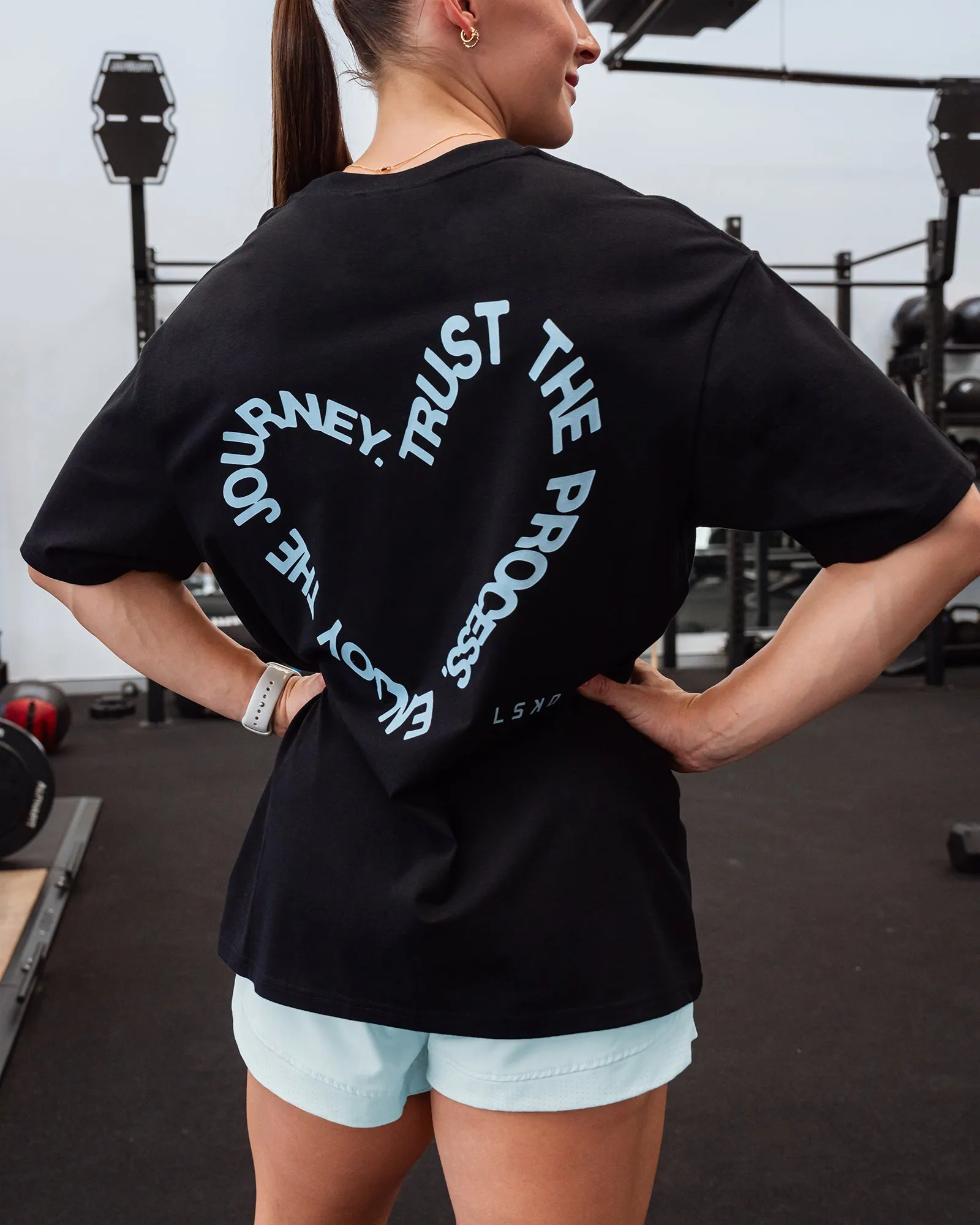 Love The Process FLXCotton Oversize Tee - Black-Skyride sold by LSKD product image thumbnail 2