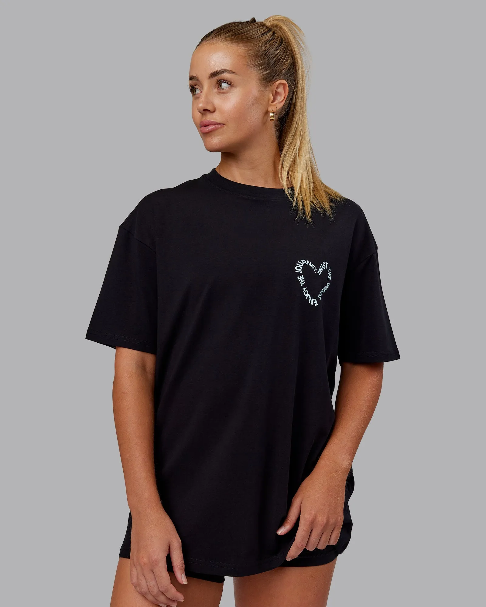 Love The Process FLXCotton Oversize Tee - Black-Skyride sold by LSKD product image thumbnail 4