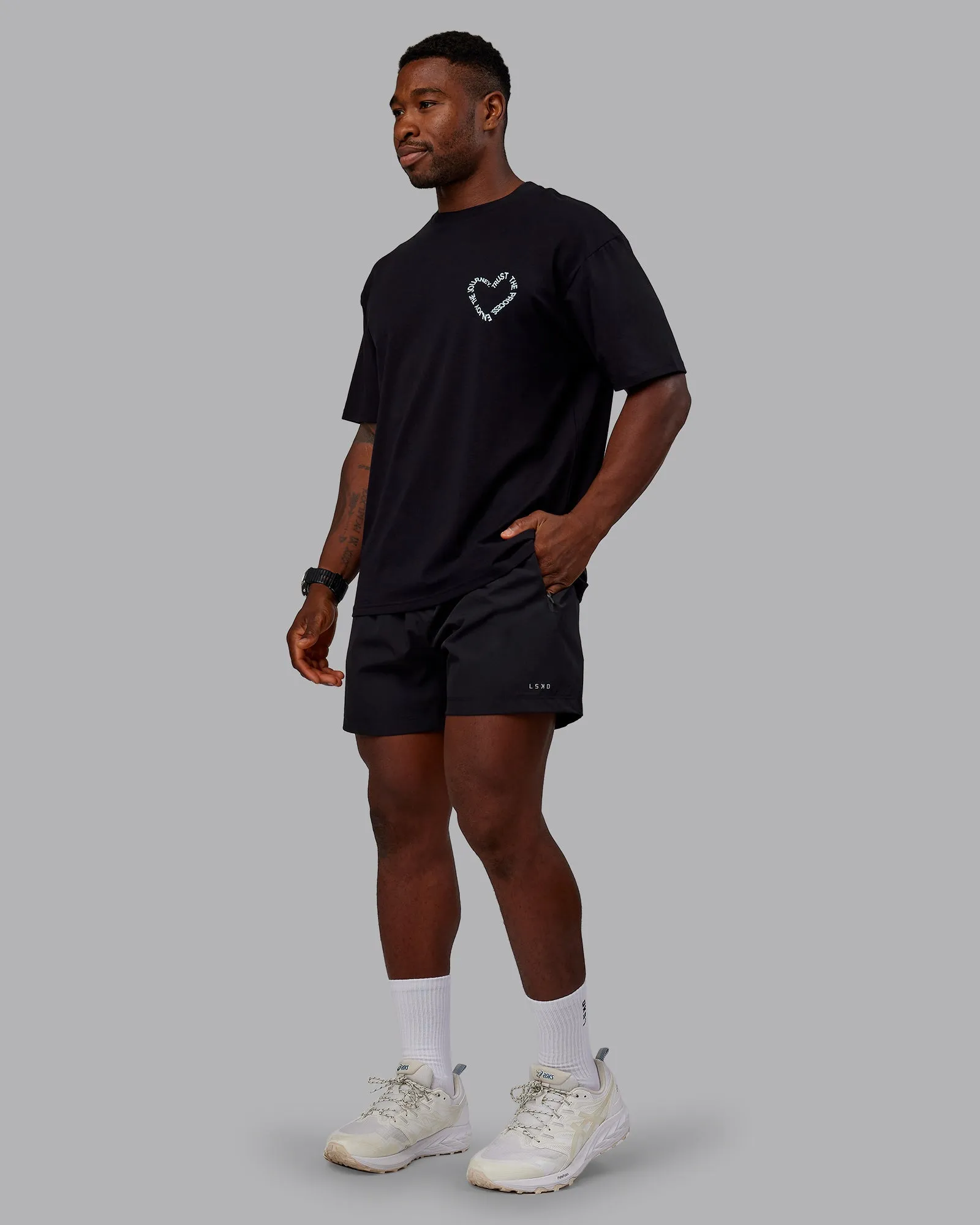 Love The Process FLXCotton Oversize Tee - Black-Skyride sold by LSKD product image thumbnail 5