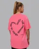 Love The Process FLXCotton Oversize Tee - Pink Lemonade-Cherry Lacquer sold by LSKD