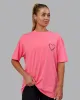 Love The Process FLXCotton Oversize Tee - Pink Lemonade-Cherry Lacquer sold by LSKD