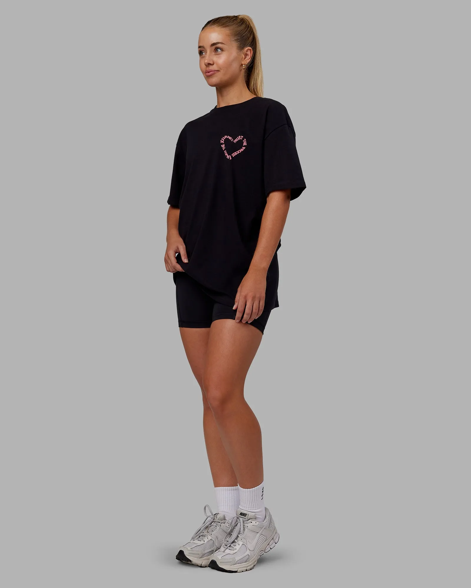 Love The Process FLXCotton Oversize Tee - Black-Pink Lemonade sold by LSKD product image thumbnail 5