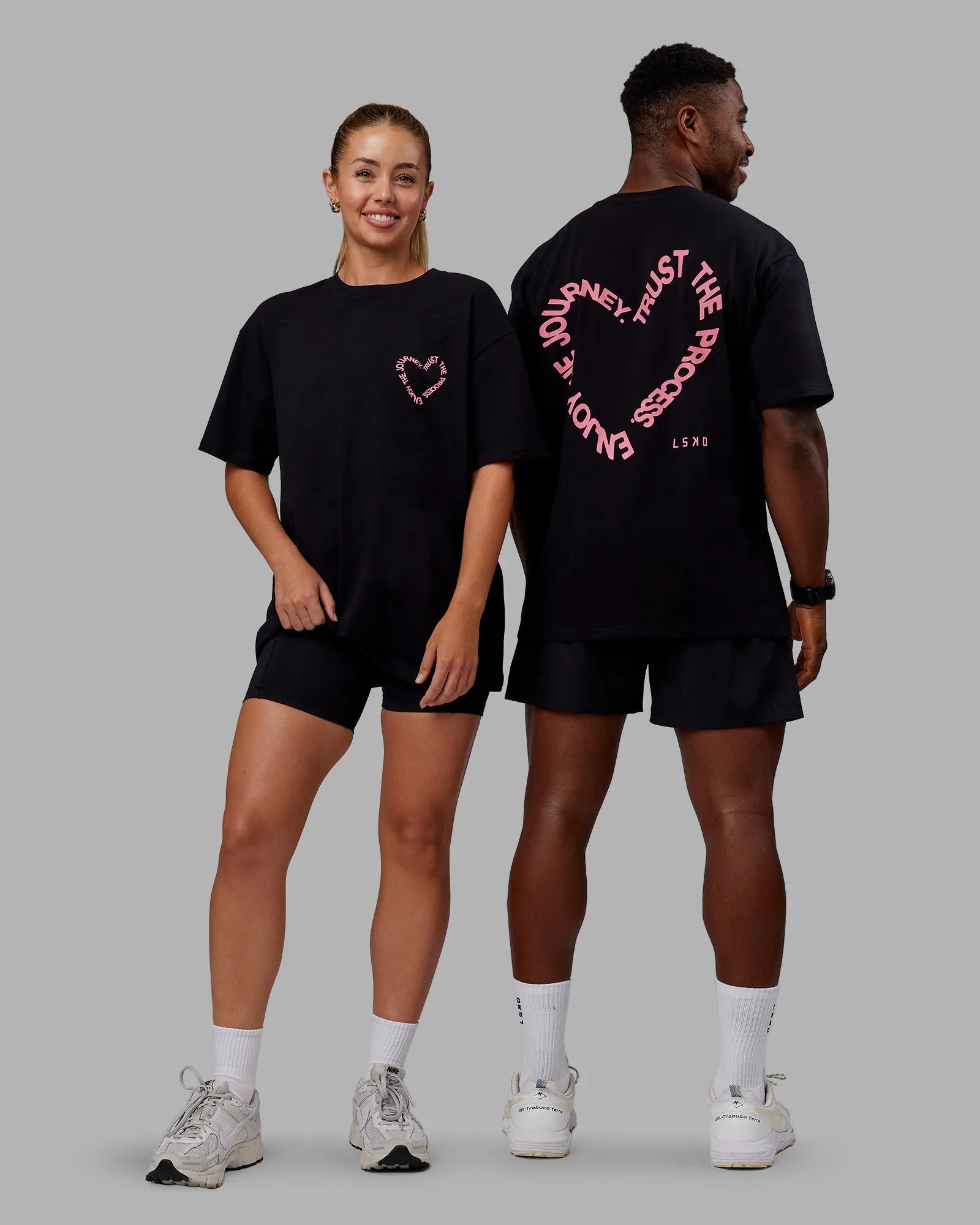 Love The Process FLXCotton Oversize Tee - Black-Pink Lemonade sold by LSKD