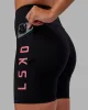Rep Mid Short Tight - Black-Pink Lemonade sold by LSKD