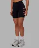 Rep Mid Short Tight - Black-Pink Lemonade sold by LSKD