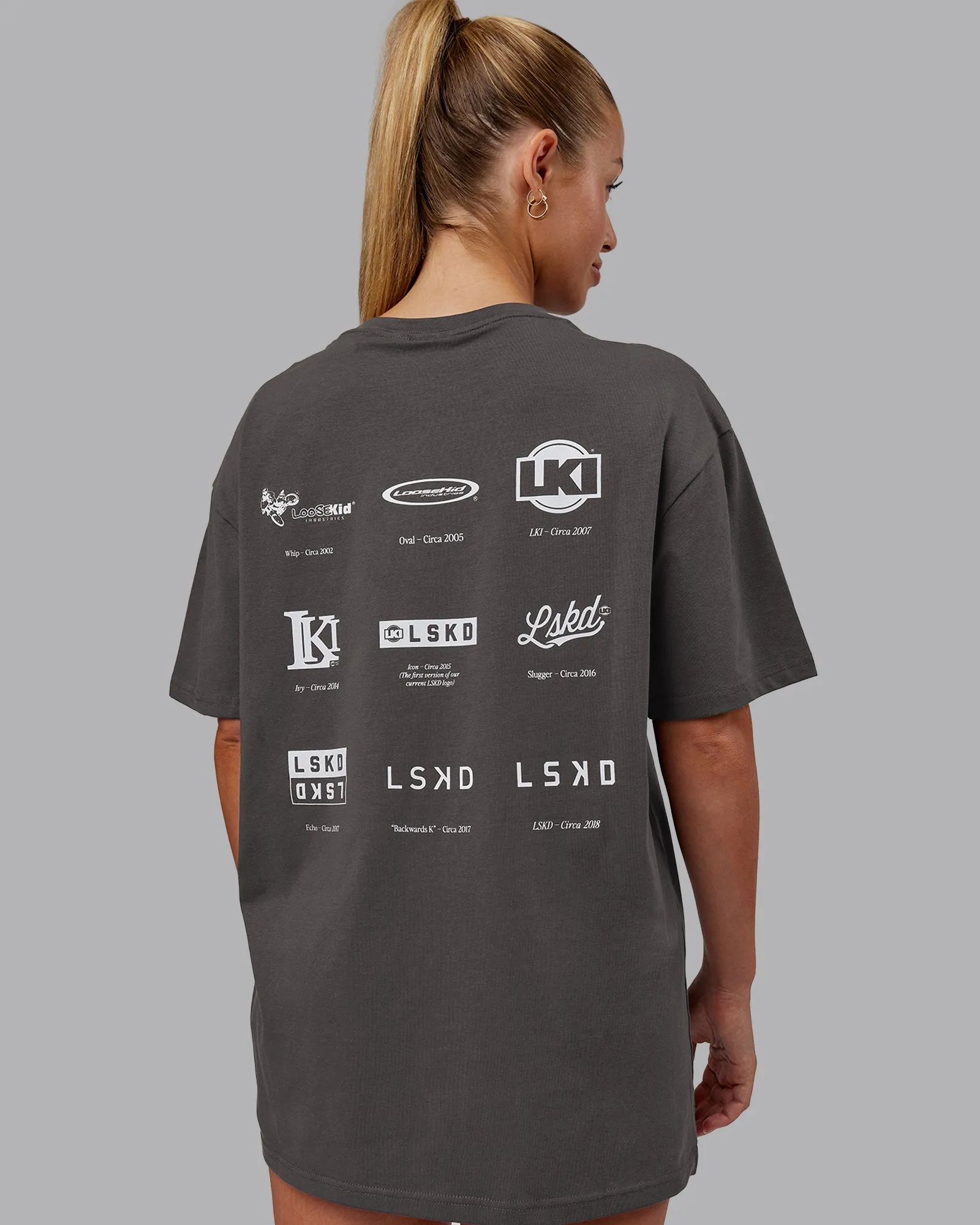 Timeline FLXCotton Oversized Tee - Dark Storm-White sold by LSKD product image thumbnail 4