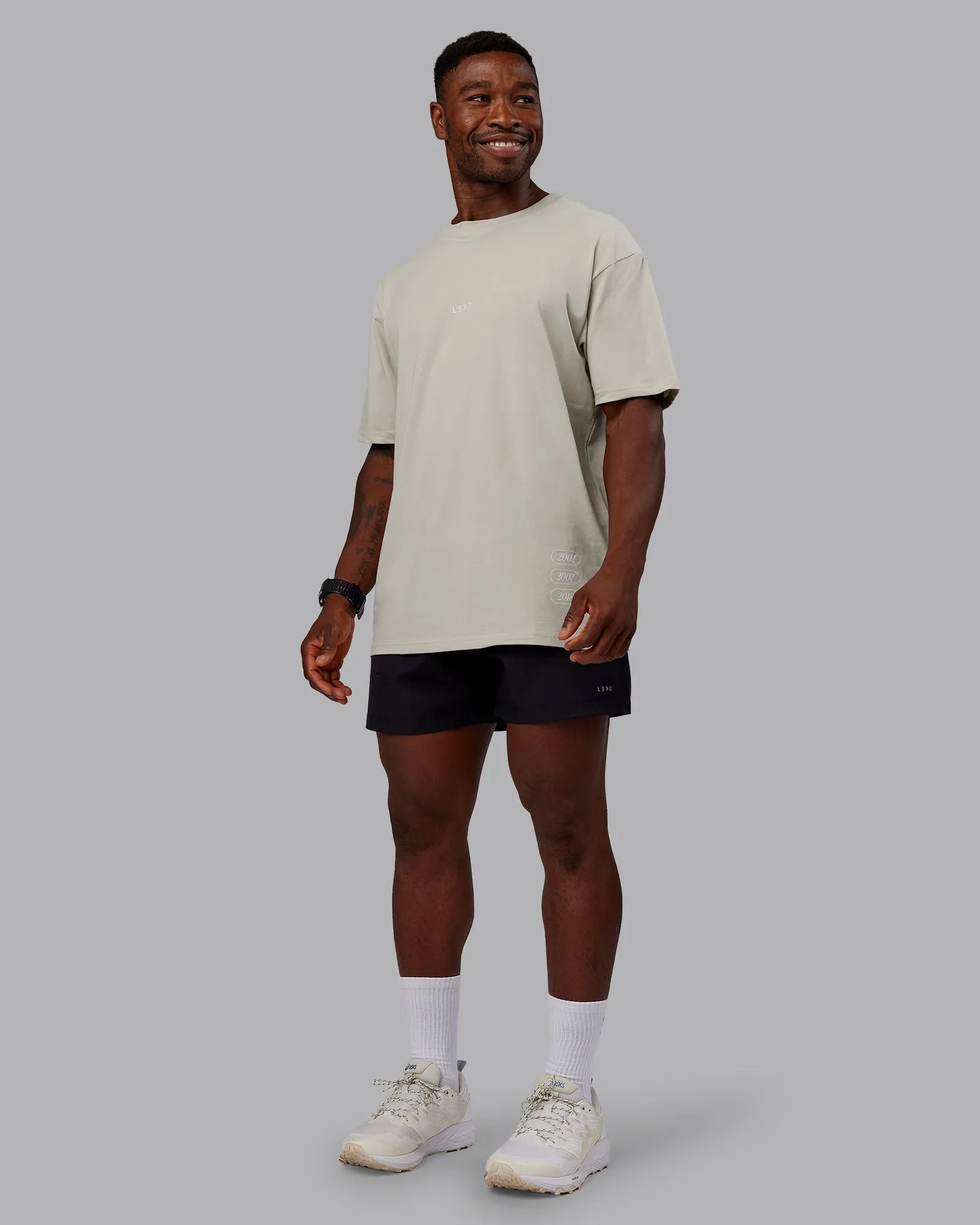 Timeline FLXCotton Oversized Tee - Shale Beige-White sold by LSKD product image thumbnail 5