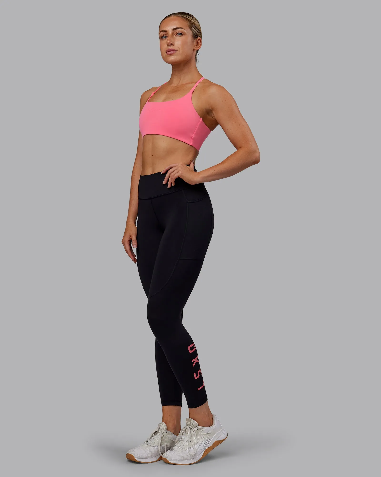 Rep 7/8 Length Tight - Black-Pink Lemonade sold by LSKD product image thumbnail 5