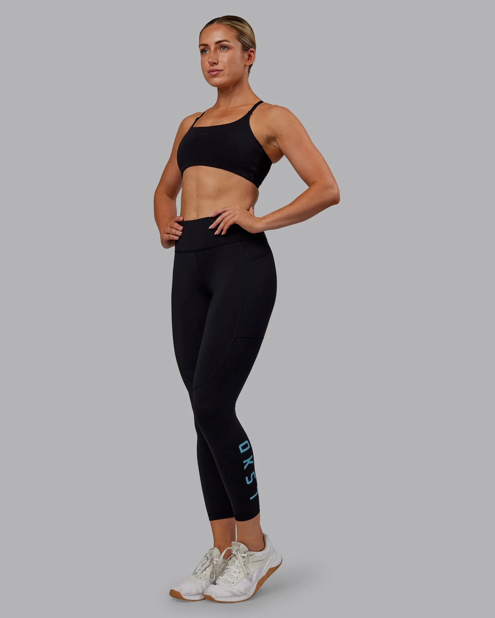 Rep 7/8 Length Tight - Black-Retro Blue sold by LSKD product image thumbnail 2