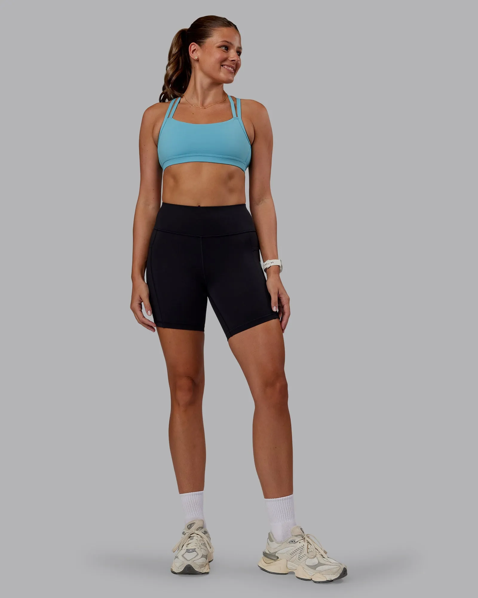 Velocity Sports Bra - Retro Blue sold by LSKD product image thumbnail 5