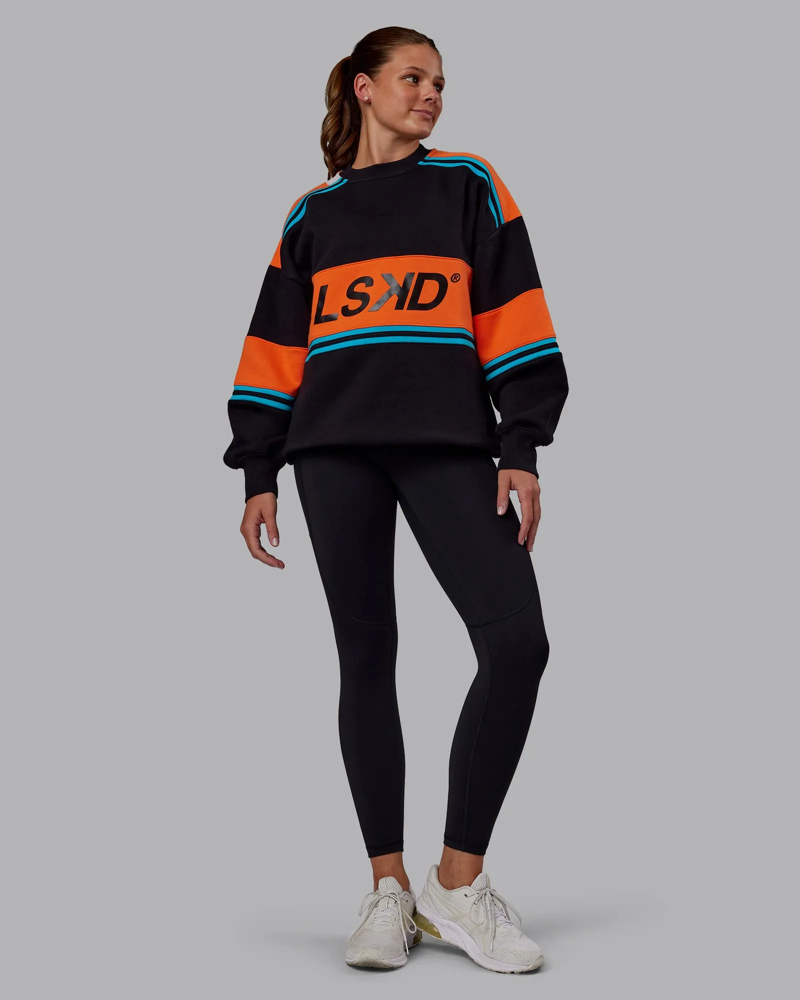A-Team Sweater Oversize - Black-Ultra Orange sold by LSKD product image thumbnail 5