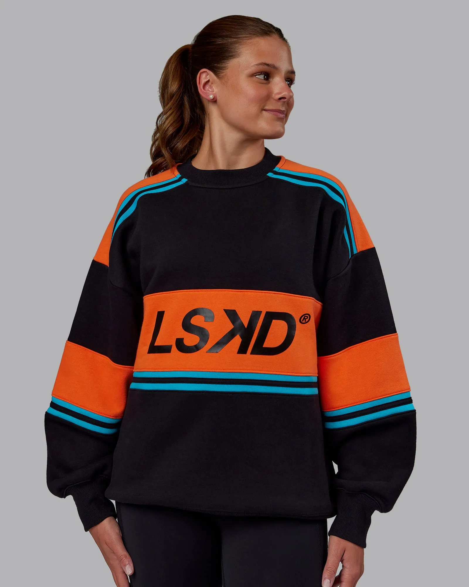 A-Team Sweater Oversize - Black-Ultra Orange sold by LSKD product image thumbnail 3