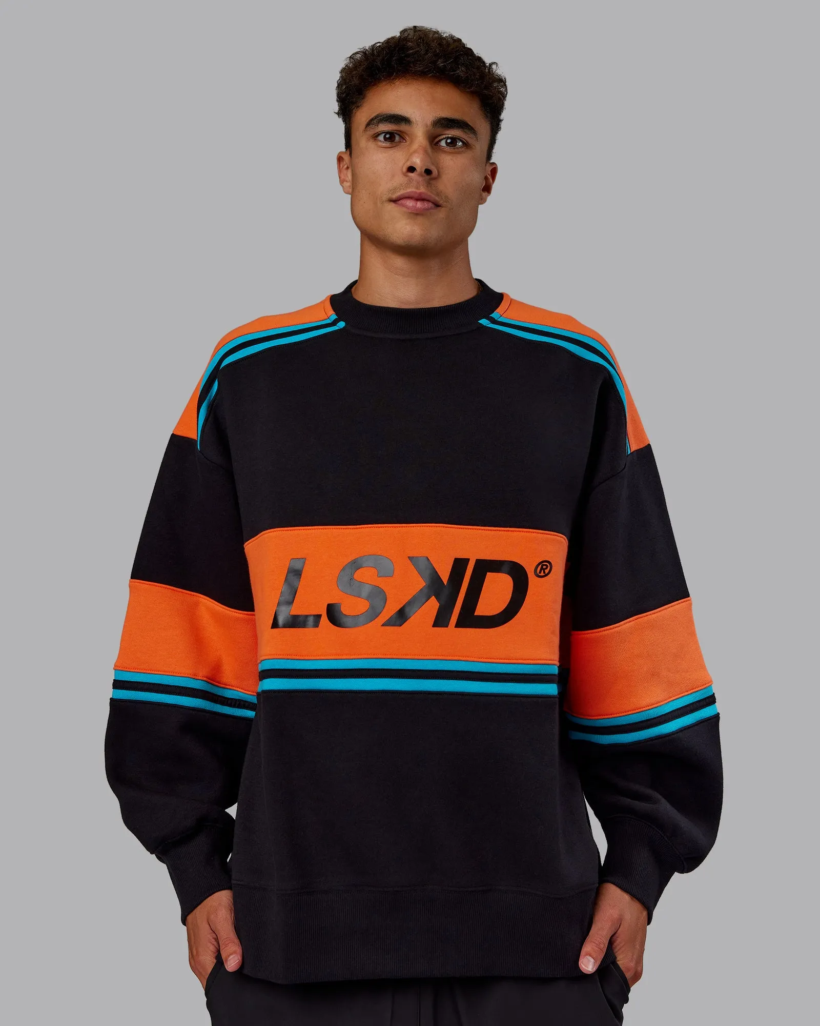 A-Team Sweater Oversize - Black-Ultra Orange sold by LSKD product image thumbnail 2