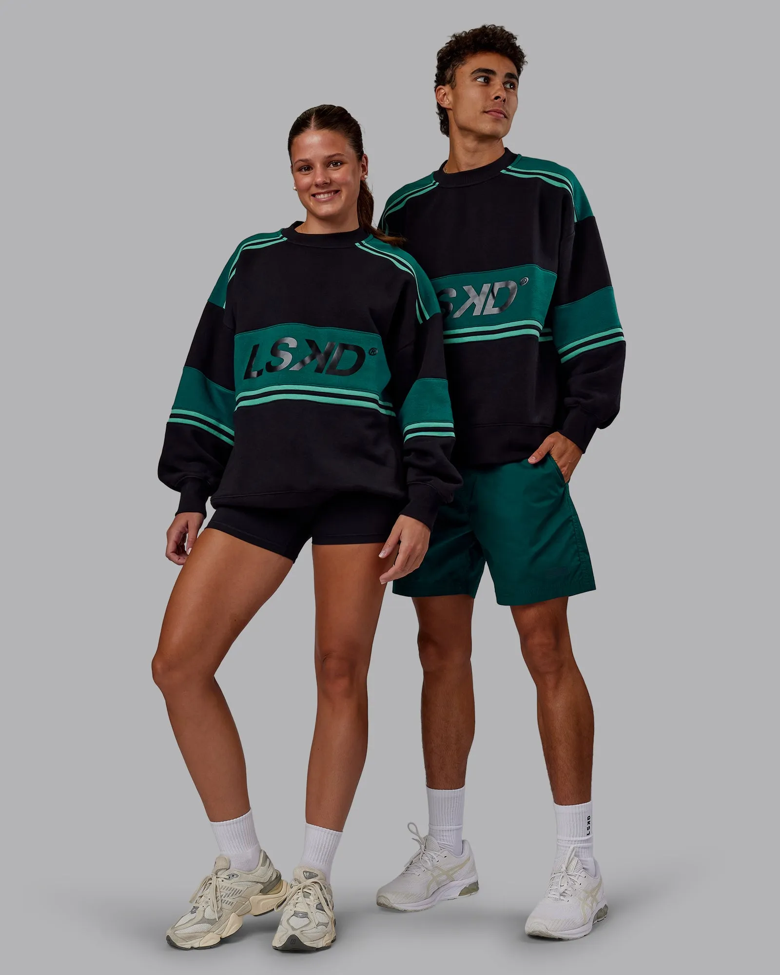 A-Team Sweater Oversize - Black-Dark Moss sold by LSKD