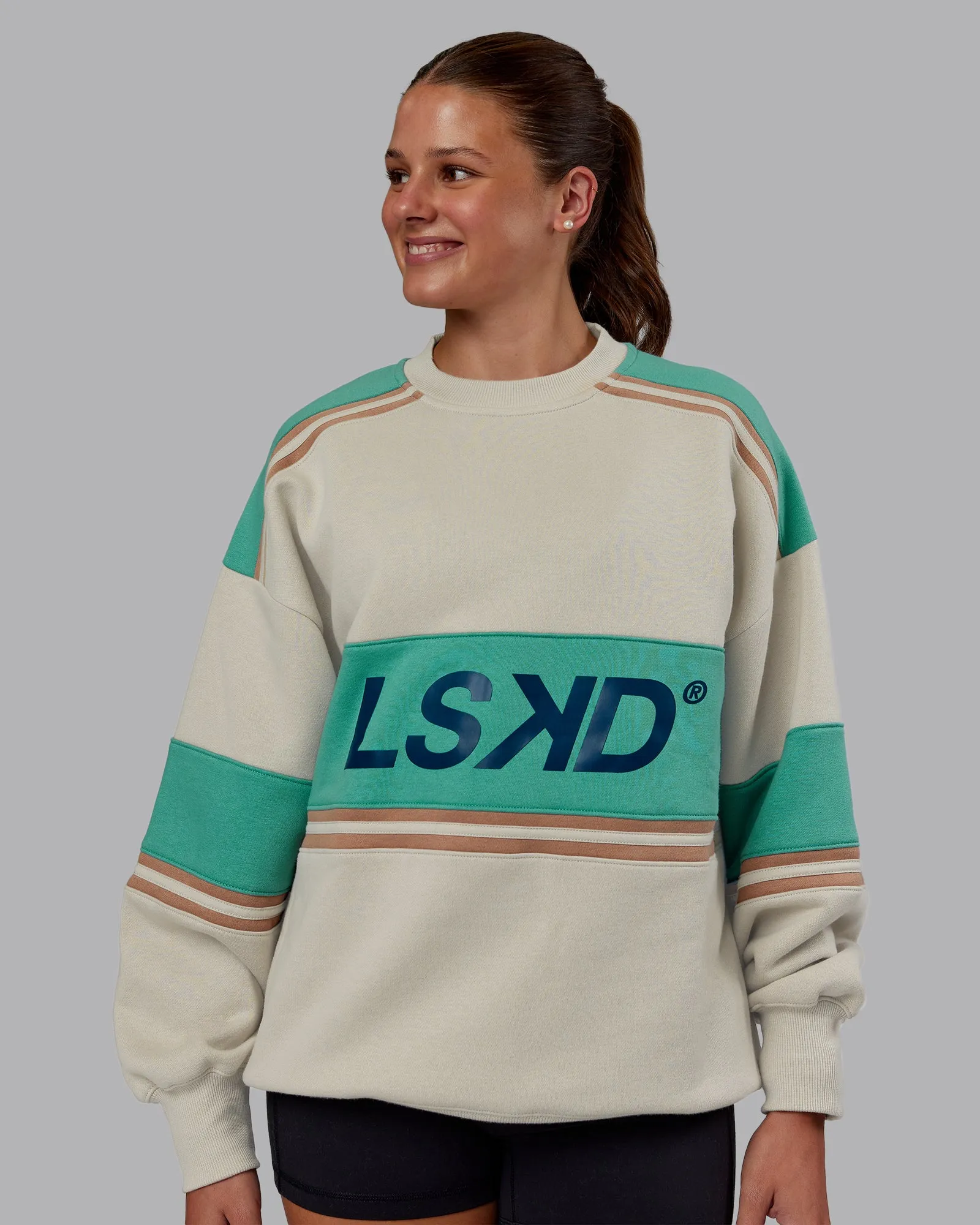 A-Team Sweater Oversize - Shale Beige-Agate Green sold by LSKD product image thumbnail 2