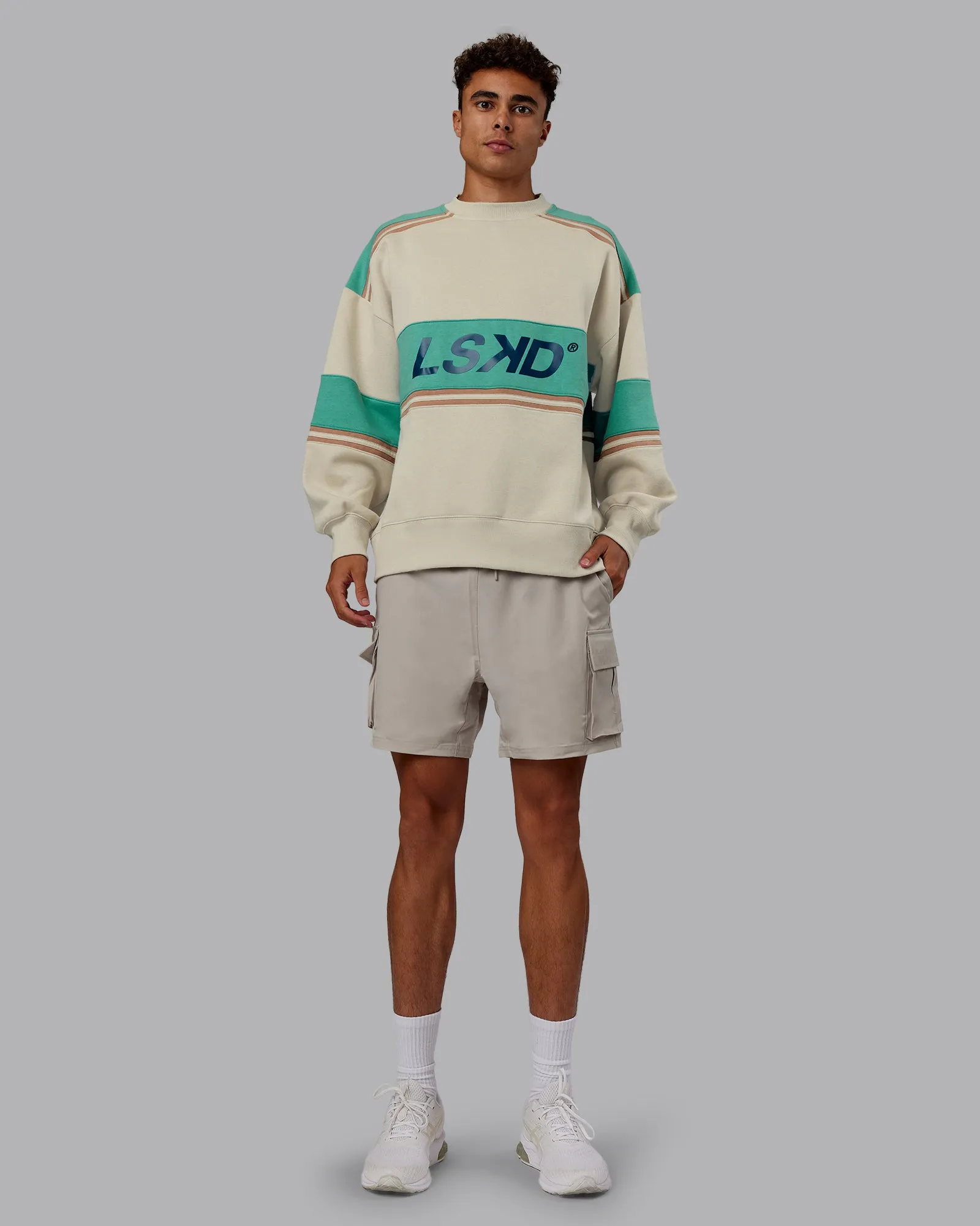 A-Team Sweater Oversize - Shale Beige-Agate Green sold by LSKD product image thumbnail 5
