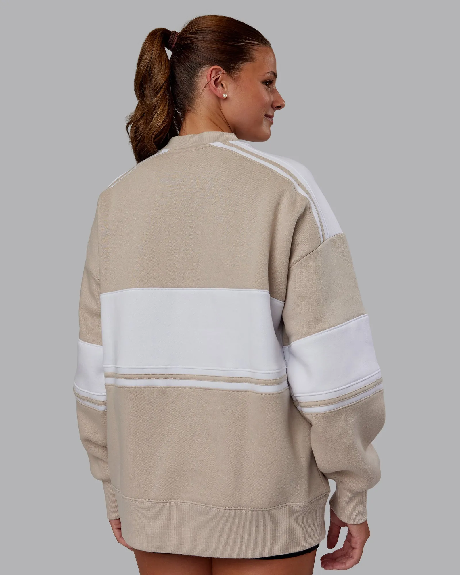 A-Team Sweater Oversize - Shale Beige-White sold by LSKD product image thumbnail 4