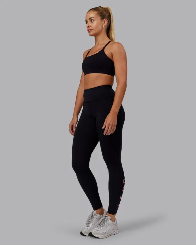 Rep Full Length Tight - Black-Pink Lemonade sold by LSKD