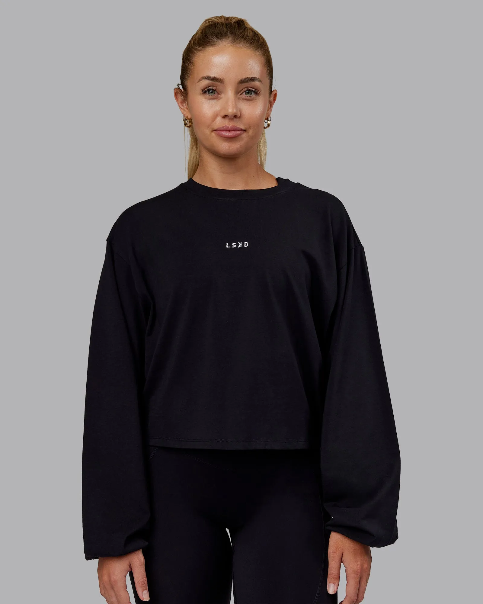 Go-To Balloon Sleeve FLXCotton Tee - Black sold by LSKD product image thumbnail 2