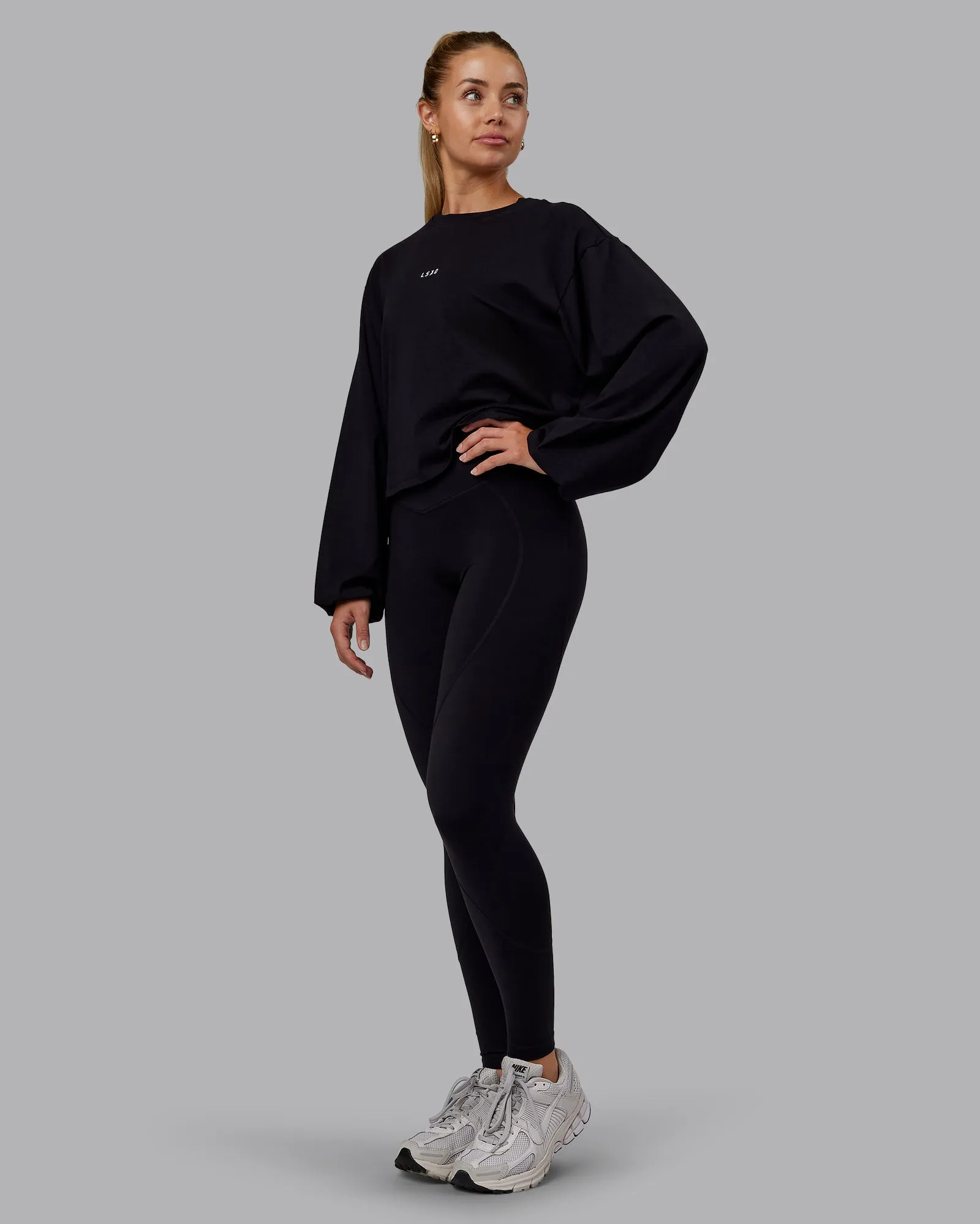 Go-To Balloon Sleeve FLXCotton Tee - Black sold by LSKD product image thumbnail 3